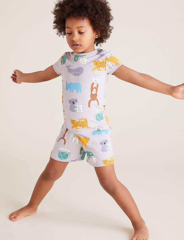 Cotton Animal Print Short Pyjama Set