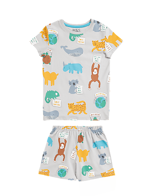 Cotton Animal Print Short Pyjama Set