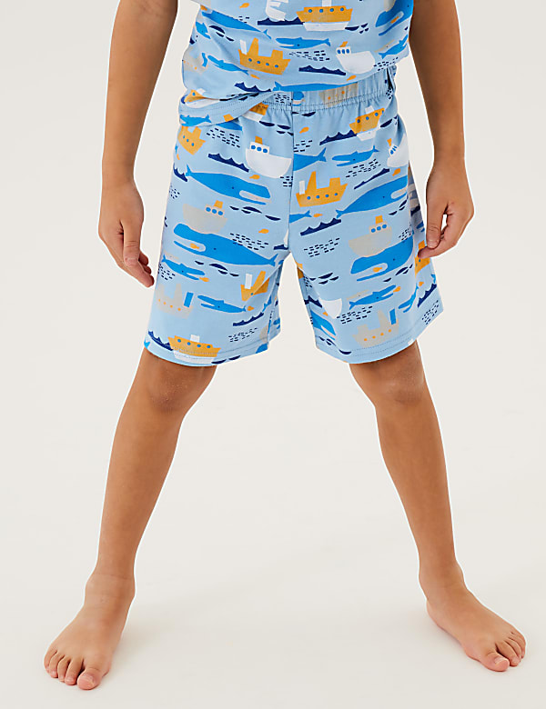 Cotton Rich Boat Print Short Pyjamas (1-7 Yrs)