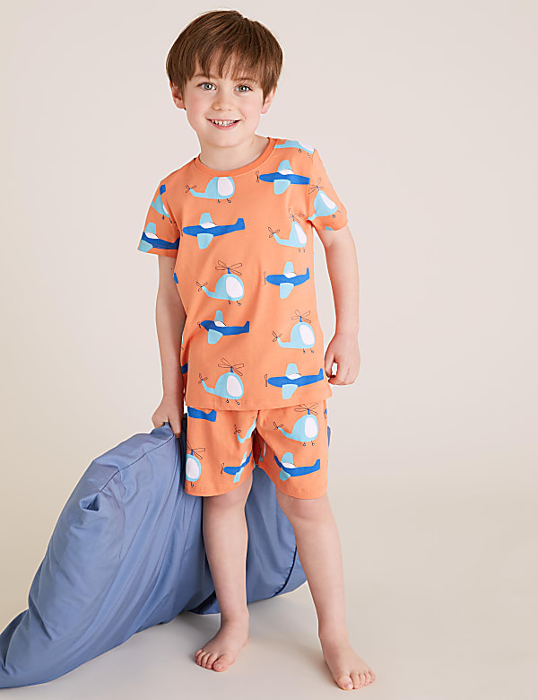3pk Pure Cotton Short Pyjama Set (1-7 Yrs)