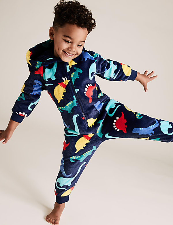 Fleece Dinosaur Onesie (1-7 Yrs)