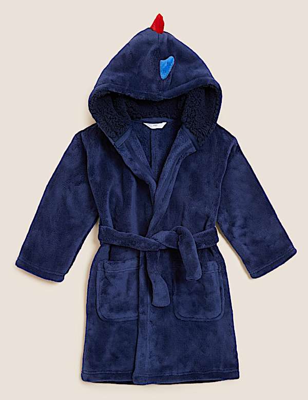 Ochtendjas van fleece met dinosaurusmotief (1-7 jaar) - BE