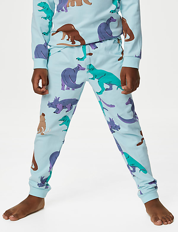 Buy Cotton Rich Dinosaur Pyjamas 1 8 Yrs at Marks Spencer