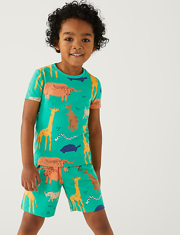 Pure Cotton Animal Print Short Pyjama Set