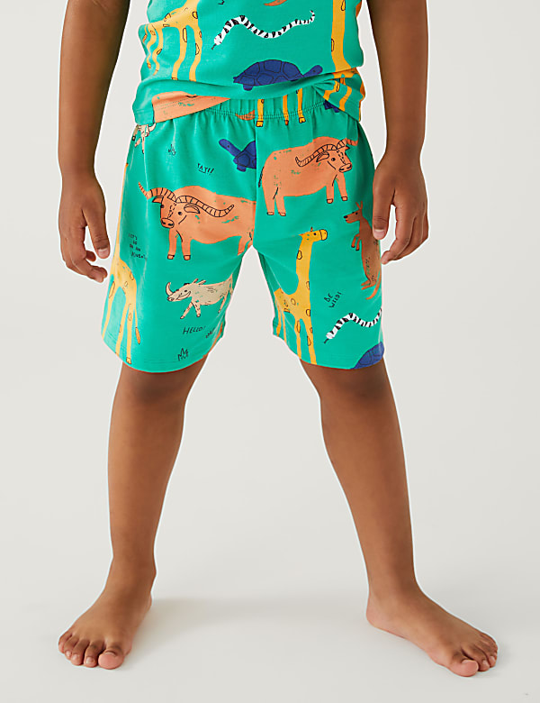 Pure Cotton Animal Print Short Pyjama Set