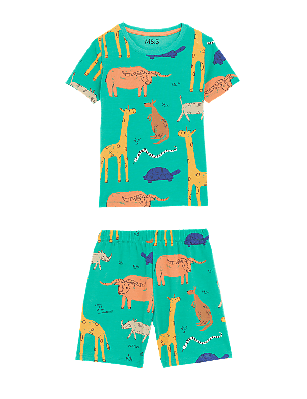 Pure Cotton Animal Print Short Pyjama Set
