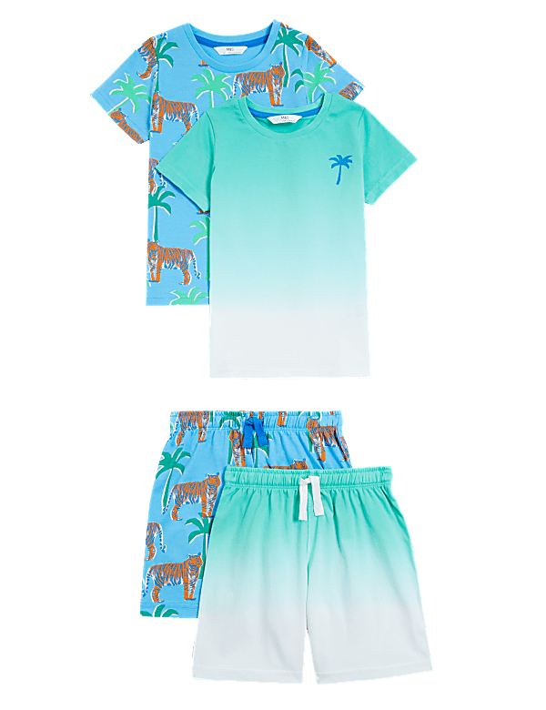 2pk Pure Cotton Tie Dye Short Pyjama Sets (12 Mths - 7 Yrs)