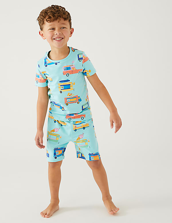 Pure Cotton Trucks Pyjama Set (1-8 Yrs)