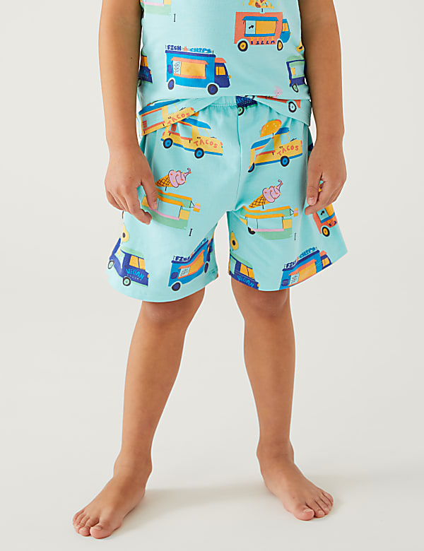 Pure Cotton Trucks Pyjama Set (1-8 Yrs)