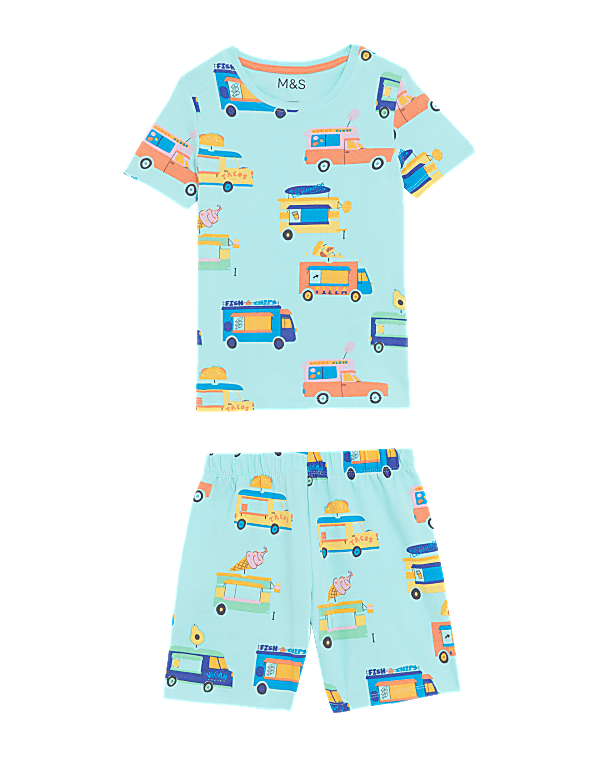 Pure Cotton Trucks Pyjama Set (1-8 Yrs)
