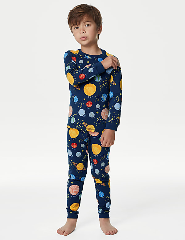 Buy Cotton Rich Space Pyjamas 1 8 Yrs at Marks Spencer