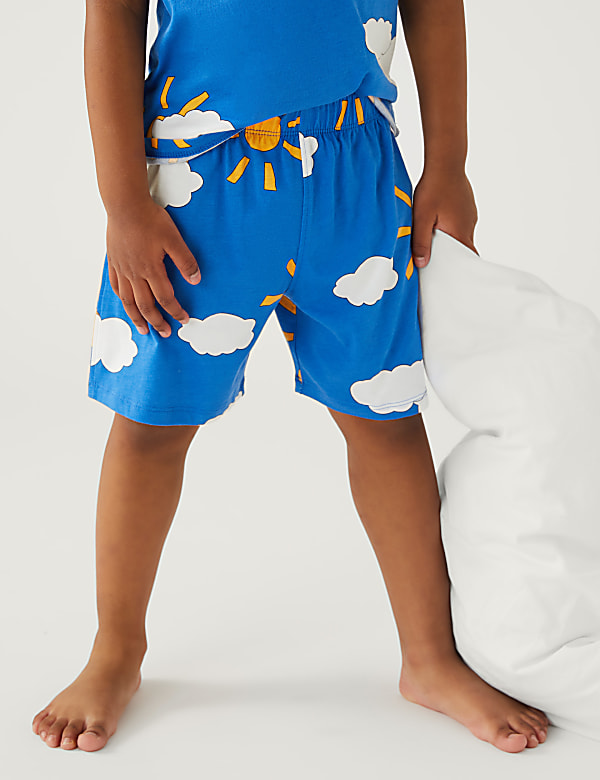 2pk Pure Cotton Patterned Short Pyjama Sets