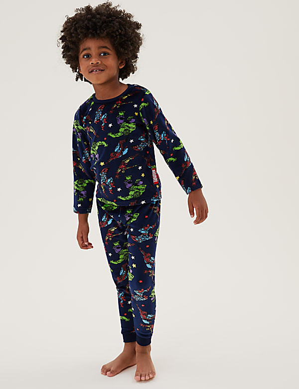 Marvel Superheroes™ Velour Cotton Pyjamas (3-8 Yrs)