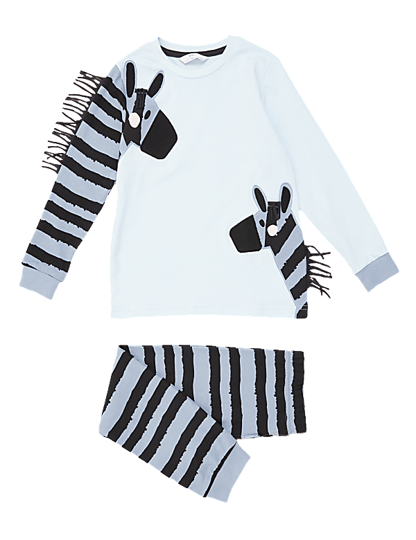 Pure Cotton Zebra Pyjama Set (1-7 Yrs)
