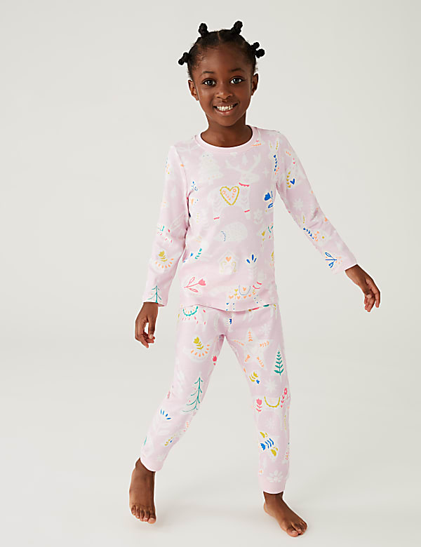 Buy Pure Cotton Woodland Print Pyjamas at Marks Spencer