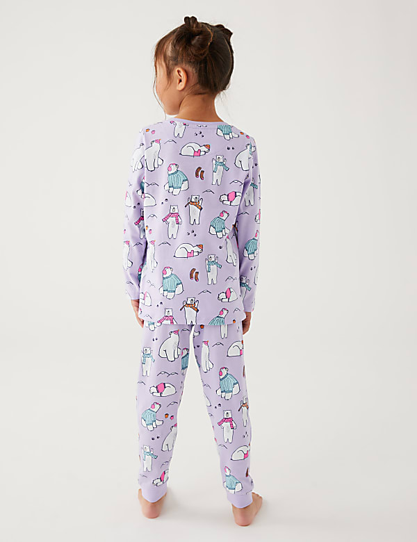 Pure Cotton Polar Bear Pyjama Set