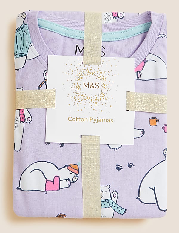 Pure Cotton Polar Bear Pyjama Set