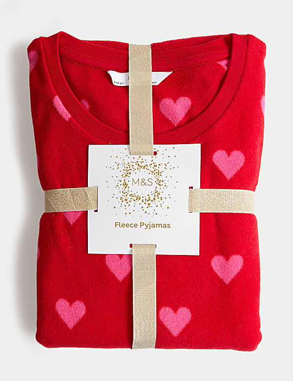 Fleece Heart Pyjamas (1-16 Yrs)