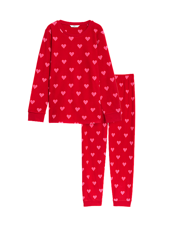 Fleece Heart Pyjamas (1-16 Yrs)