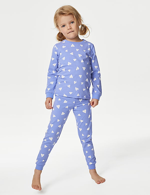 Cotton Rich Heart Pyjamas (1-8 Yrs)