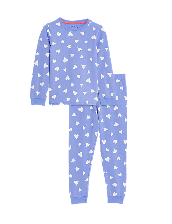 Cotton Rich Heart Pyjamas (1-8 Yrs)
