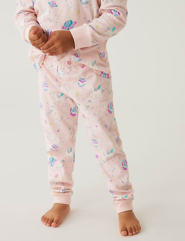 Pure Cotton Glow in the Dark Unicorn Pyjamas (1-8 Yrs)