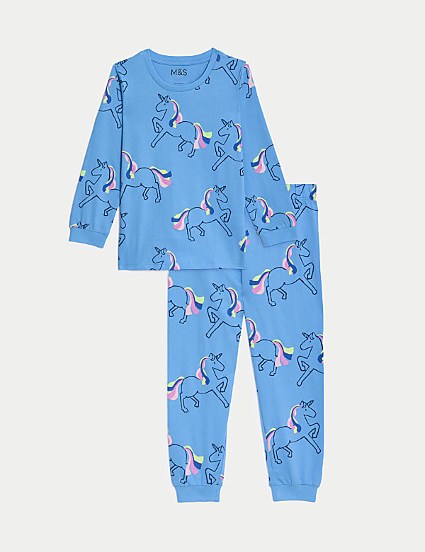 Pure Cotton Unicorn Pyjamas (1-8 Yrs) - BE