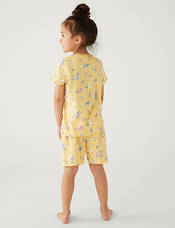 3pk Pure Cotton Patterned Short Pyjama Sets