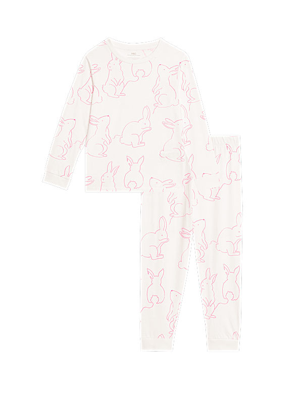 Pure Cotton Bunny Pyjamas (1-8 Yrs)