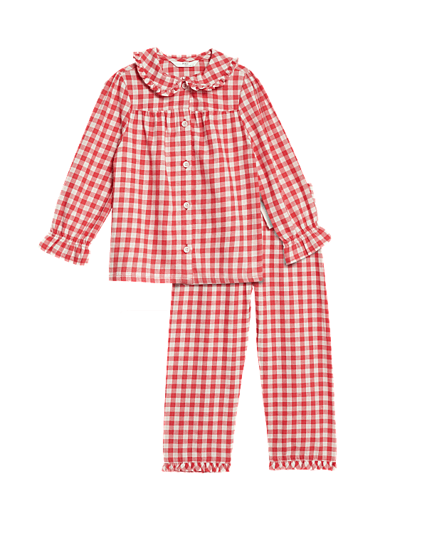 Pure Cotton Gingham Pyjamas (1-8 Yrs)