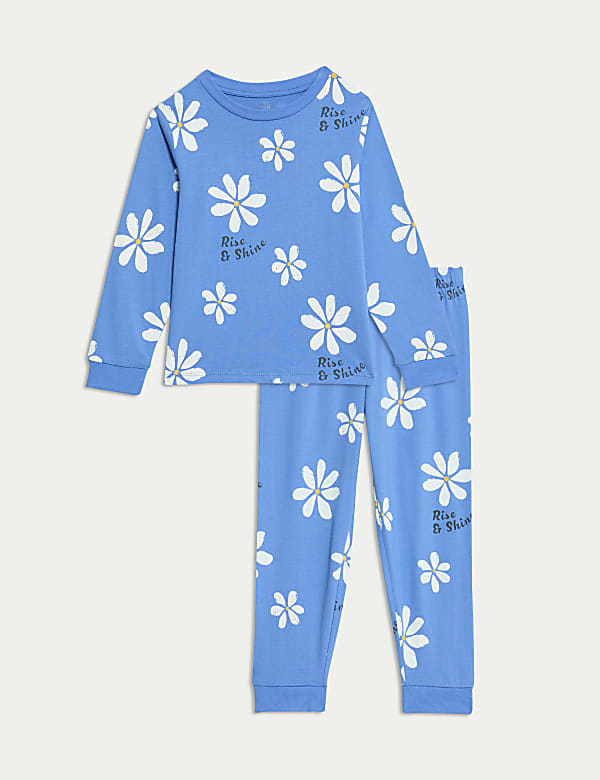 Piyama Katun Murni Motif Bunga (1-8 Thn) - ID