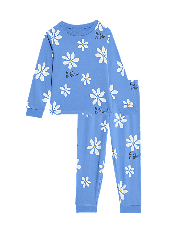 Pure Cotton Floral Pyjamas (1-8 Yrs)