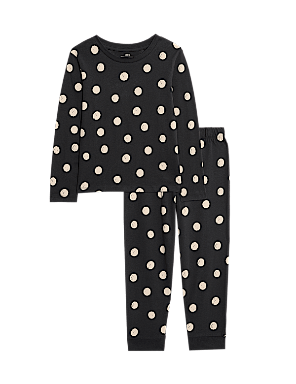 Pure Cotton Polka Dot Pyjamas (1-16 Yrs)