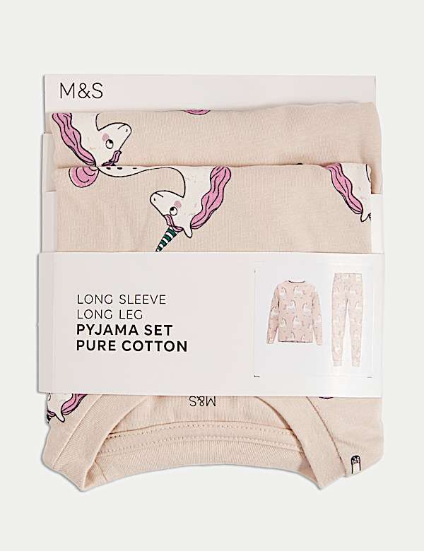 Pure Cotton Unicorn Print Pyjama Set (12 Mths - 8 Yrs)