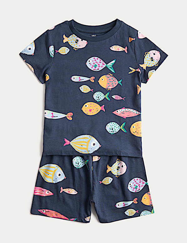 Pure Cotton Fish Pyjamas (1-8 Yrs)