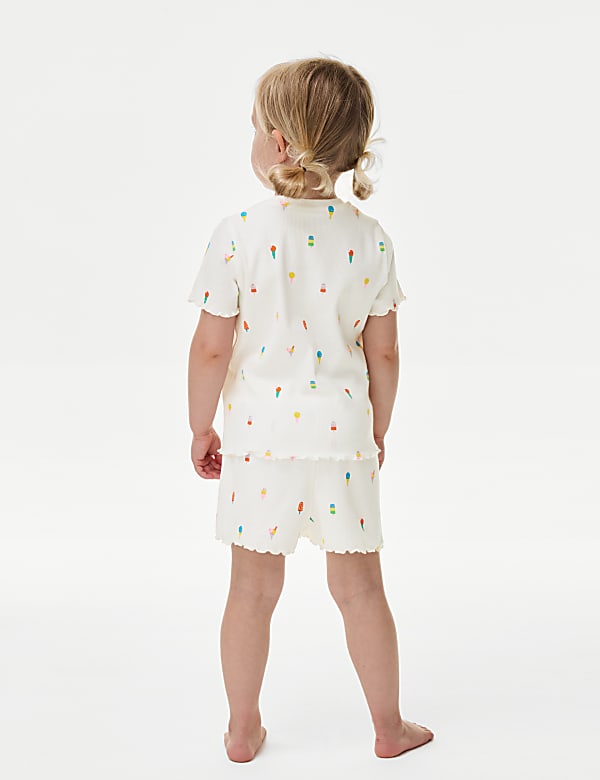 Cotton Rich Ice Cream Rib Pyjamas (1-8 Yrs) - PT