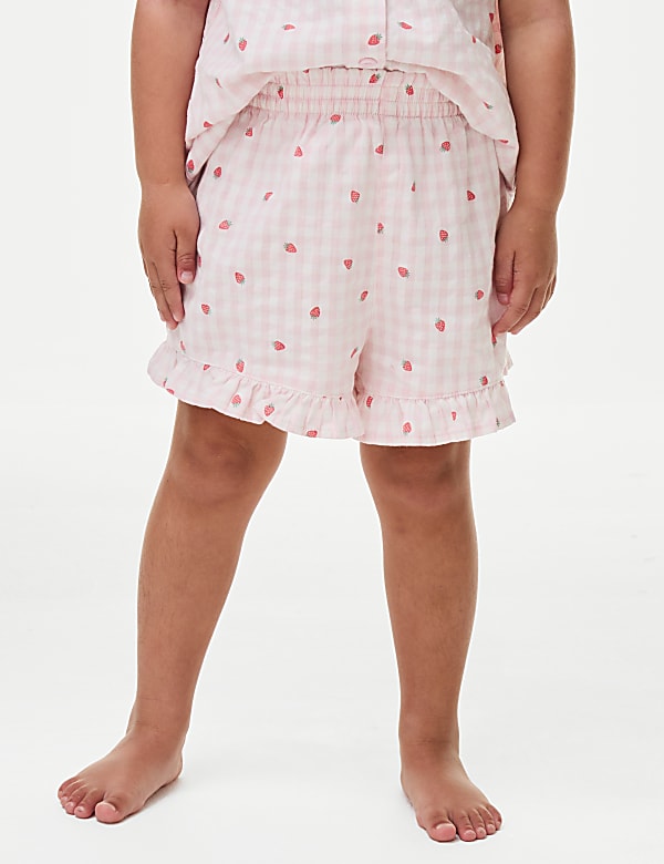 Pure Cotton Strawberry Checked Pyjamas (1-8 Yrs)