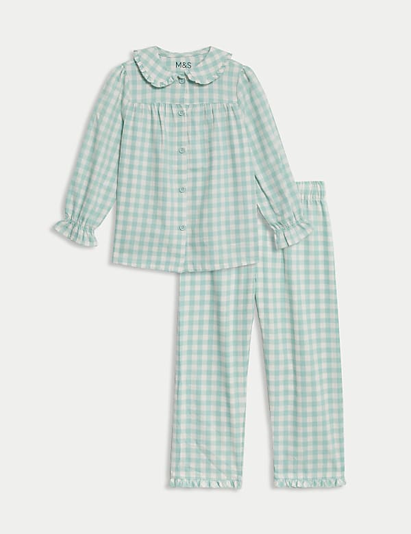 Pure Cotton Checked Pyjamas (1-8 Yrs) - ID