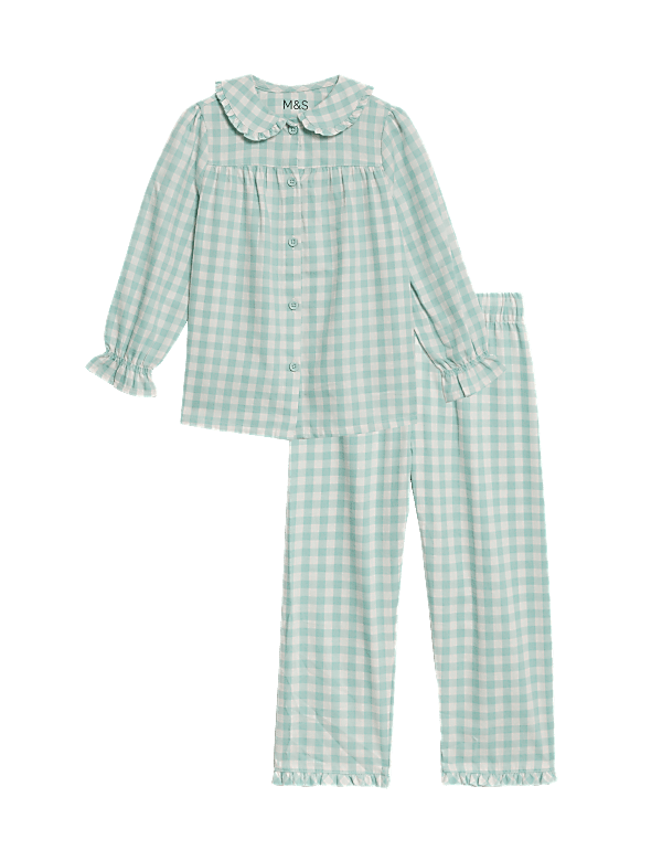 Pure Cotton Checked Pyjamas (1-8 Yrs)
