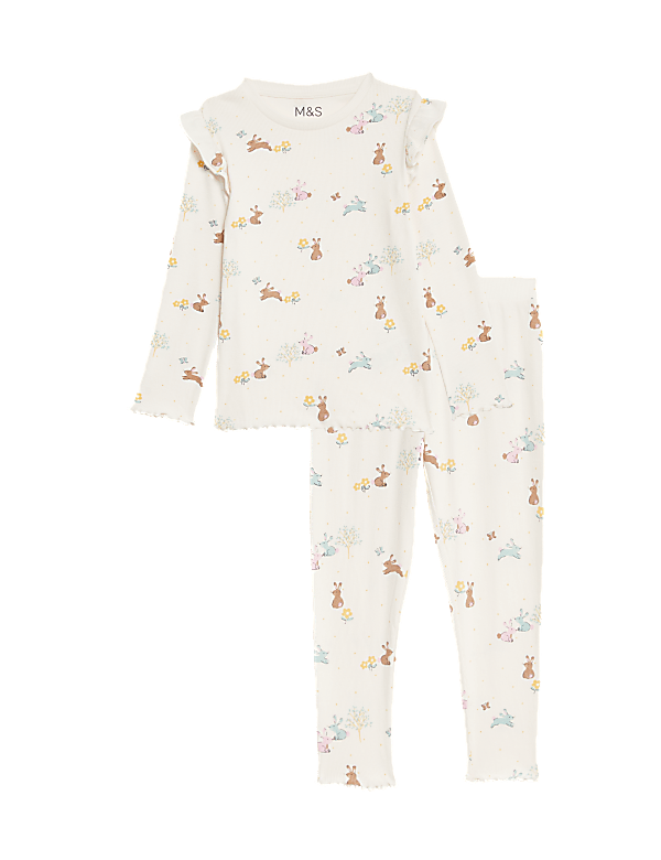 Cotton Rich Bunny Rib Pyjamas (1-8 Yrs)