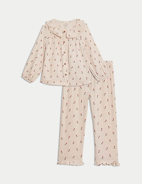 Pure Cotton Ditsy Floral Pyjamas (1-8 Yrs) | CALICO | Pyjamas | M&S JE