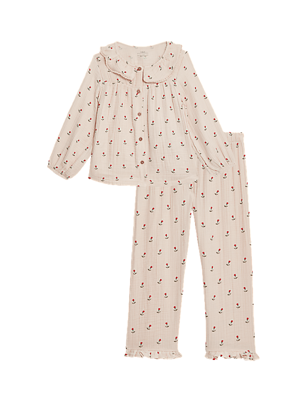 Pure Cotton Ditsy Floral Pyjamas (1-8 Yrs)