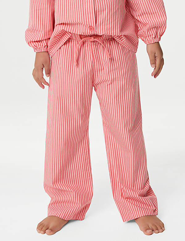 Pure Cotton Striped Collared Pyjamas (1-8 Yrs) - NL