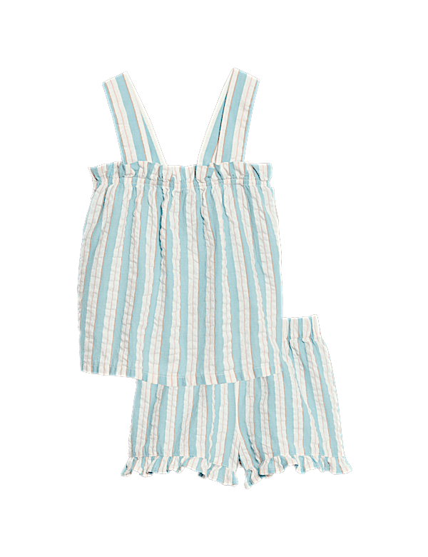 Pure Cotton Striped Pyjamas (1-8 Yrs)