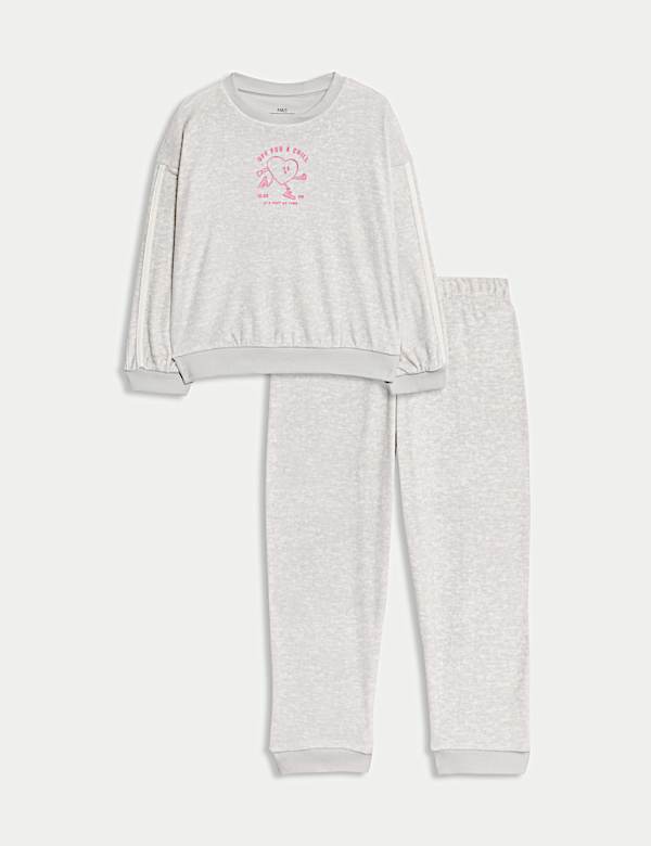 Pyjama en velours avec texte (du 1 au 8 ans) - BE