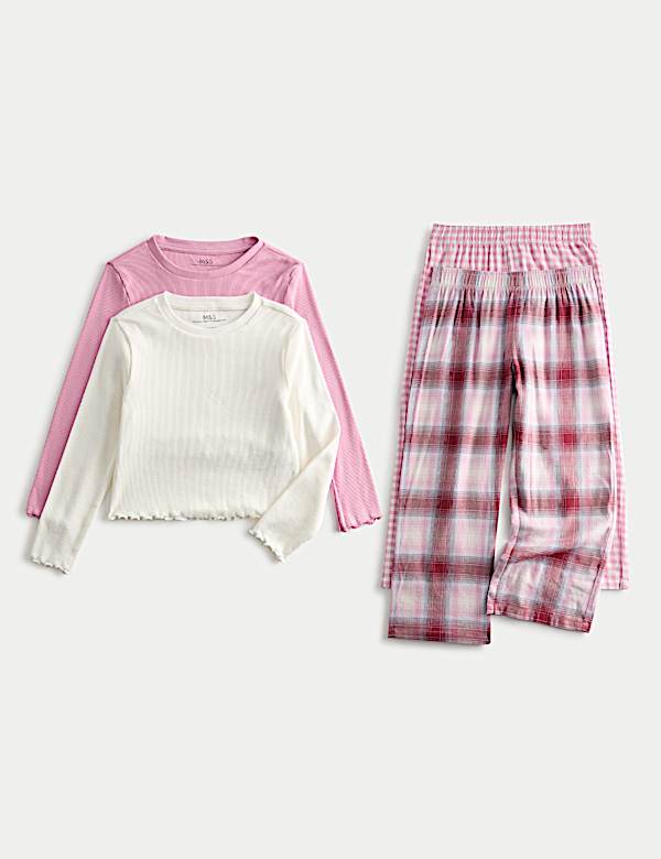2 Pack Cotton Rich Checked Pyjama Sets (1-8 Yrs)