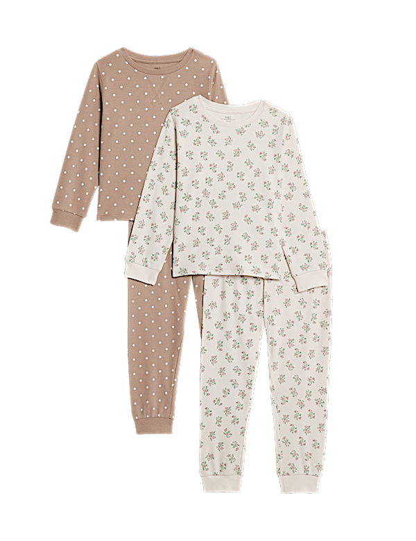 2pk Ditsy Print Pyjama Sets (0-10 Yrs)