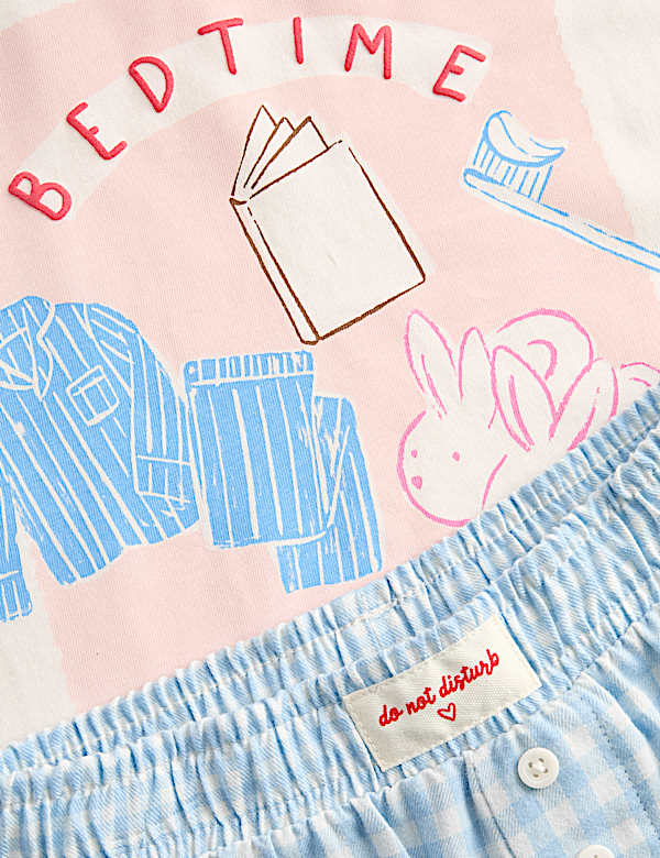 Pure Cotton Bedtime Graphic Pyjamas (1-8 Yrs)