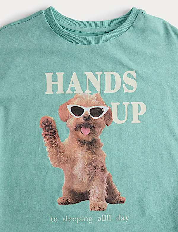 2 Pack Pure Cotton Dog Graphic Pyjama Sets (1-8 Yrs)