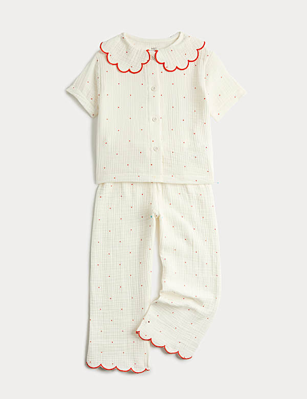 Pure Cotton Spotty Pyjamas (9 Mths - 8 Yrs)